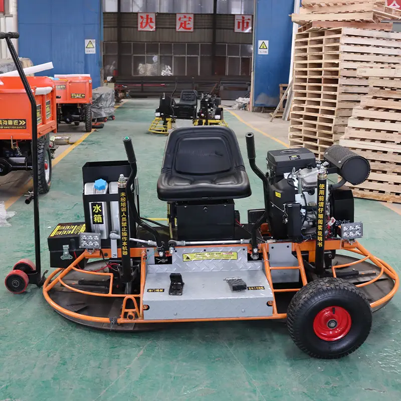 Fully Automatic Cement Concrete Ride on Power Trowel Continuously Variable Speed Road Polishing Machine — image 7