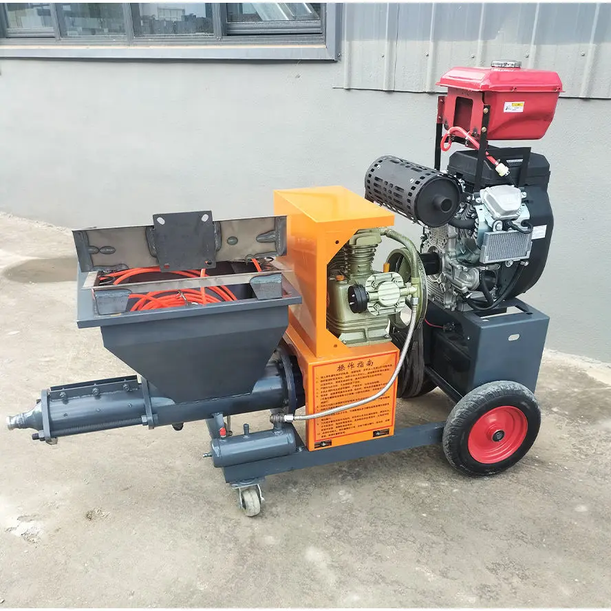 High Pressure Plastering Concrete Mixer and Mortar Gypsum Spraying Machine — view 1