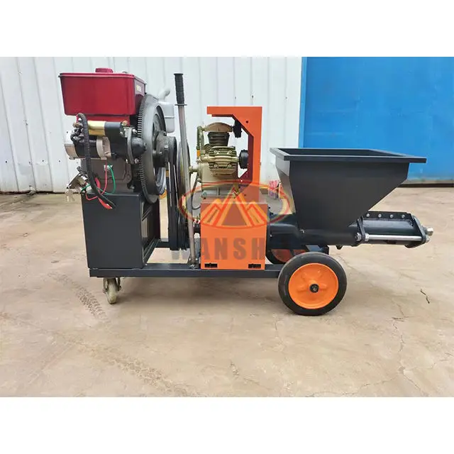 Diesel Engine Cement Mortar Sprayer Wall Cement Plaster Machine for Construction — image 3