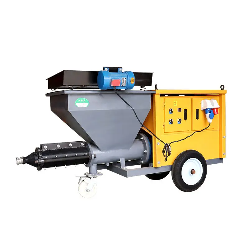 Concrete Mortar Stucco Sprayer With Hydraulic Double Piston Mortar Plastering Pump Painting Tool — image 4
