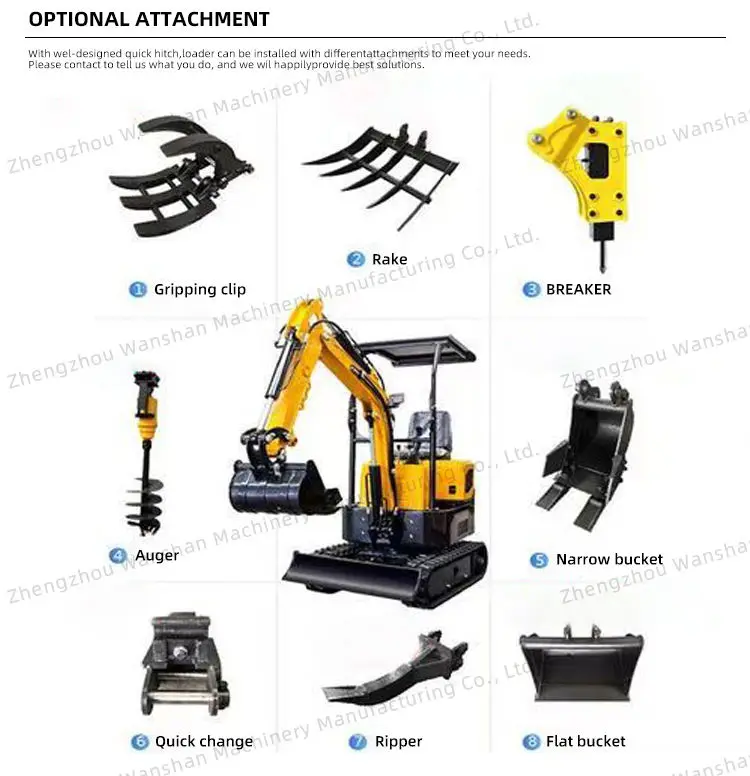 Municipal Greening Demolition Multi-purpose Excavator Rural Trench Digging Building House Digging Foundation Small Excavator — image 4