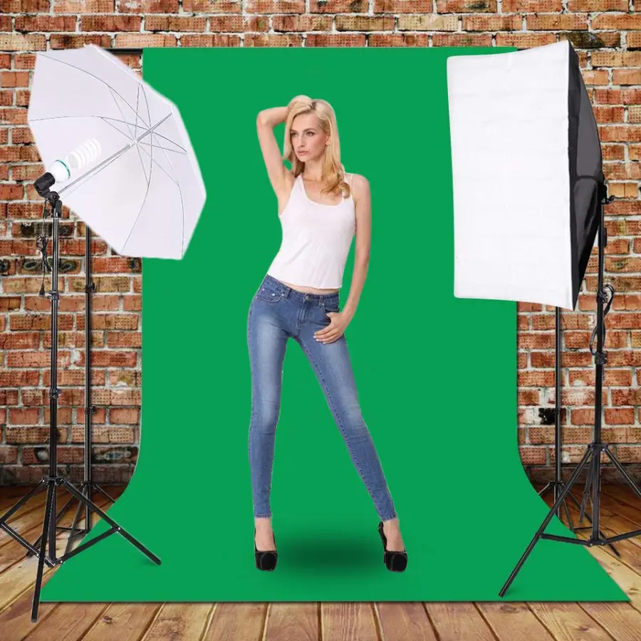 6.6x10ft Photography Accessories Video Lighting Kit Set Umbrella Softbox Backdrop and 5 in 1 Reflector for Photo Studio — image 2