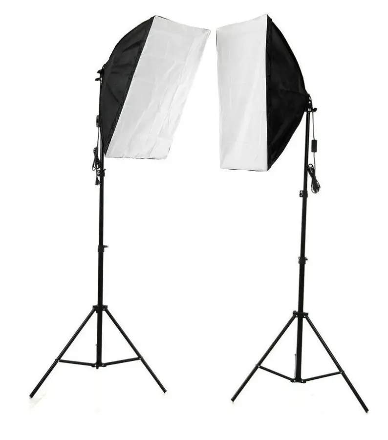 Fotografia Photo Shoot Lighting Kit Softbox Umbrella Polyester Backdrop Background Stand Full Photography Studio Light Set — image 4