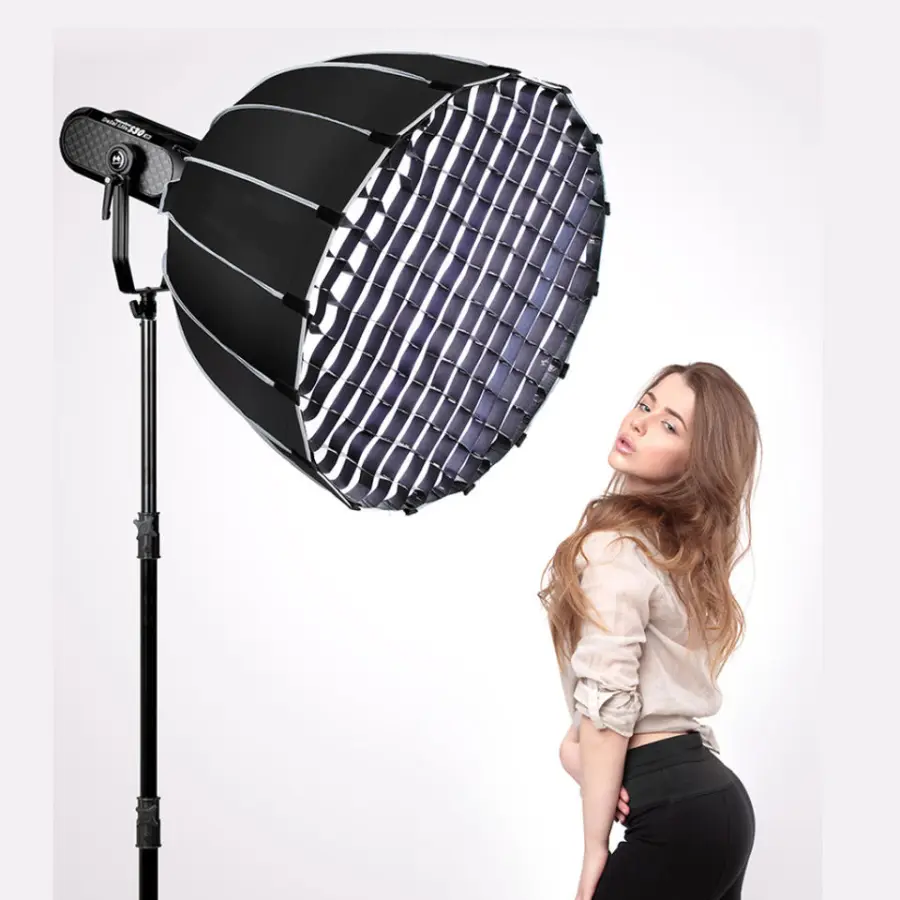 Tianmei Photographic Parabolic Softbox Bowens Mount Video Studio 70 90 120 cm Soft Box with Bag Diffuser Grid — image 3