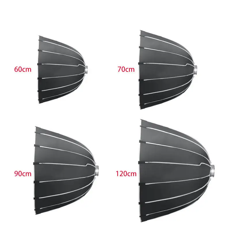 Tianmei Photographic Parabolic Softbox Bowens Mount Video Studio 70 90 120 cm Soft Box with Bag Diffuser Grid — image 4