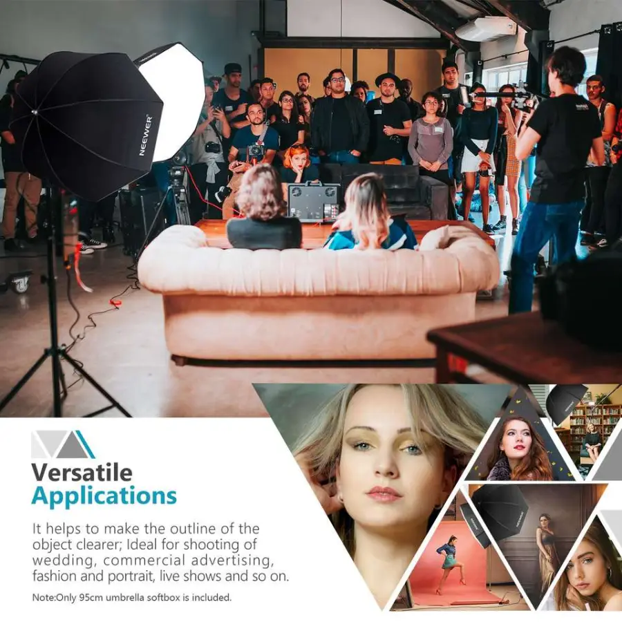 65/90/120 cm Portable Octagon Softbox Light with Honeycomb Grid Bowen's Mount Soft Box for Photography — image 5
