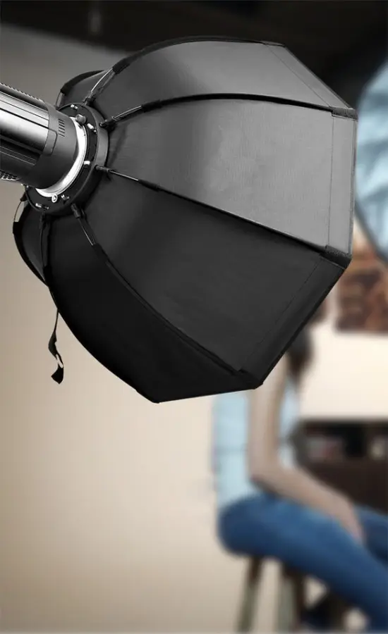 Most Popular Video Studio Soft Box Lighting Kit for Photography 65/90/120 cm Bowen's Mount Octagon Softbox Light — image 3