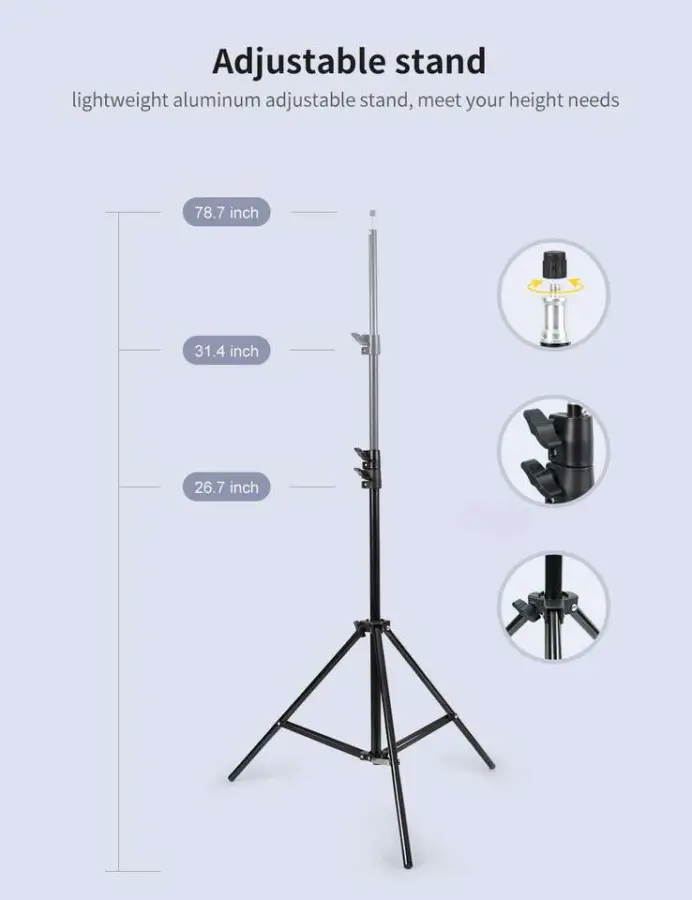 Photo Studio Equipment Softbox 50*70 cm with E27 EU Plug LED Photography Lighting Foldable Soft Box 2.1m Tripod Stand — image 7