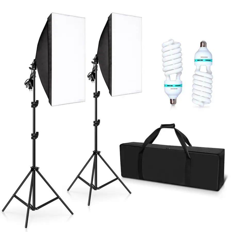 Tianmei Photographic Video Studio Photo Softbox Continuous Light E27/E26 Easy Folded 50x70cm 20x28 Inch Soft Light Box — view 1