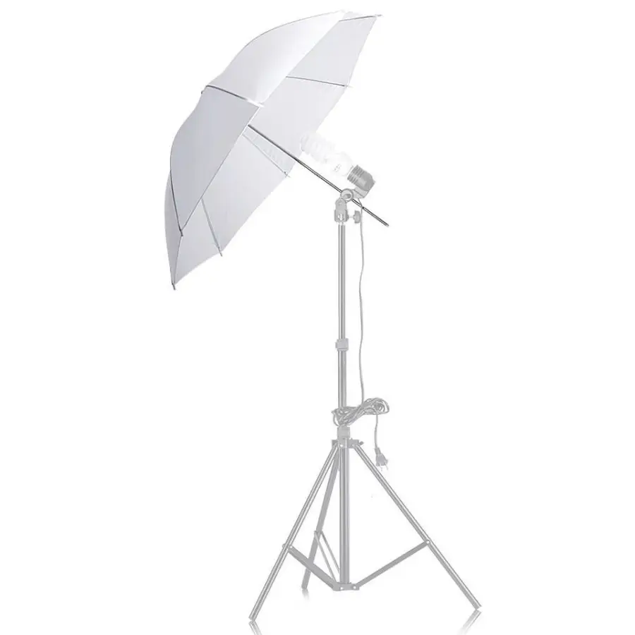 33inch 84cm Photo Video Studio Ambient Light White Umbrella for Photography Tik Tok youtube Shooting — image 2