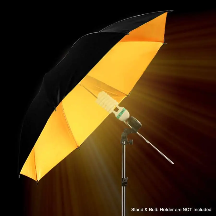 Hot Sale Black Gold Umbrella Softbox Speedlite Flash Light Reflector 33inch 43inch Umbrella for Photo Video Studio — image 5