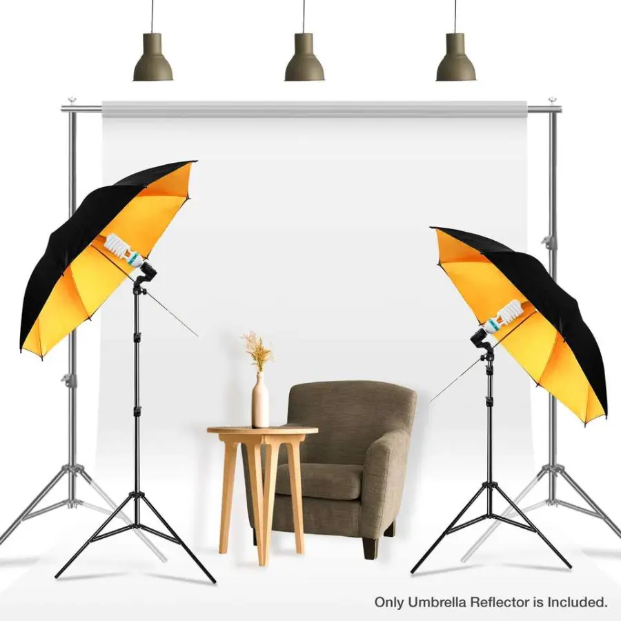 Hot Sale Black Gold Umbrella Softbox Speedlite Flash Light Reflector 33inch 43inch Umbrella for Photo Video Studio — image 6