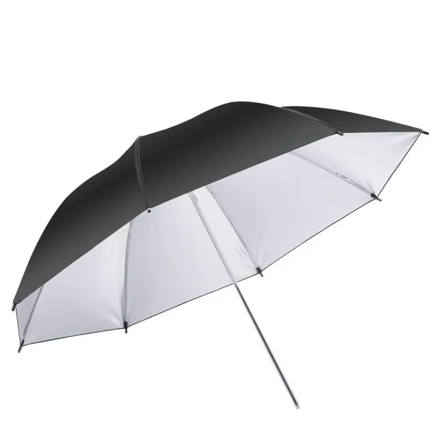 Photo Studio Video Flash Light Reflector Umbrella Black Silver 33inch 84cm 43inch 110cm Umbrella for Photography — image 4