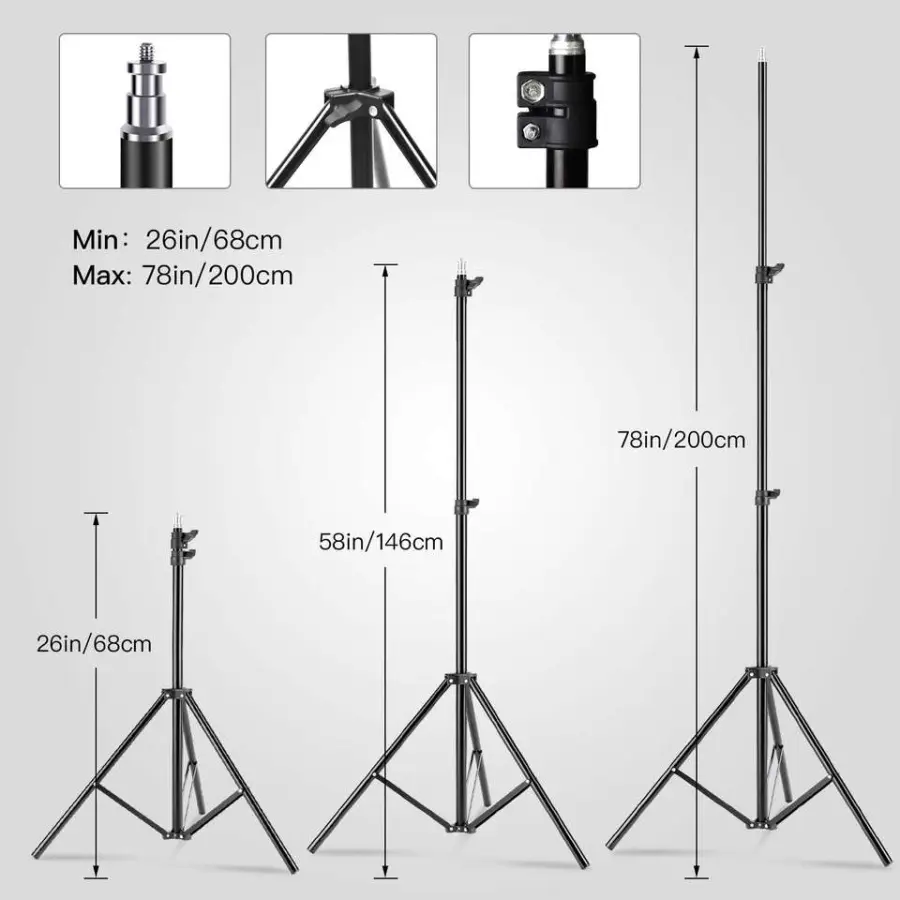 Softbox Set 50*70cm Remote Control 85W LED Bulb 2.1m Tripod Stand Carry Bag Soft Light Box Kit for Photography Video — image 6