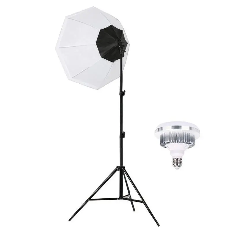 Portable Easy Setup Photography Video Studio Light Double Side Octagon Umbrella Shape Reflector Soft Box Lighting Kit — view 1