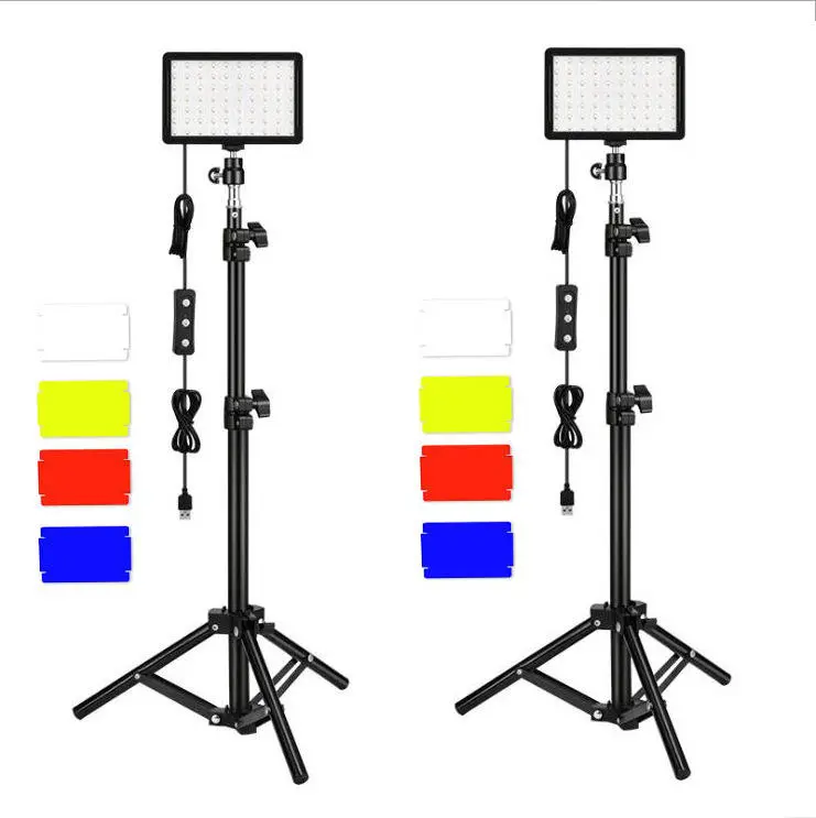 LED Video Light 4 Color Dimmable Photography Continuous Light USB Portable Fill Light for Photo Studio Shooting — view 1