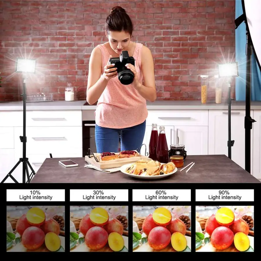 LED Video Light 4 Color Dimmable Photography Continuous Light USB Portable Fill Light for Photo Studio Shooting — image 3