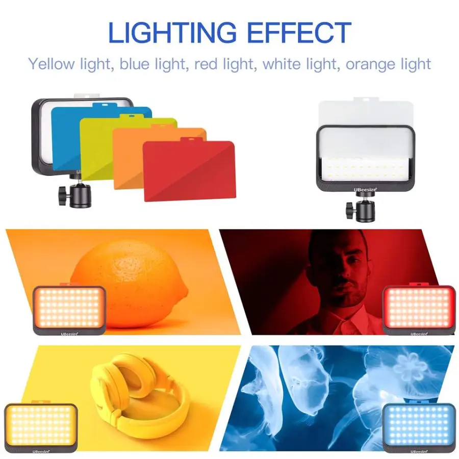 5600k Video Lighting Photographic Equipment Camera Studio Red Yellow Blue LED Video Fill in Panel Light Set — image 2