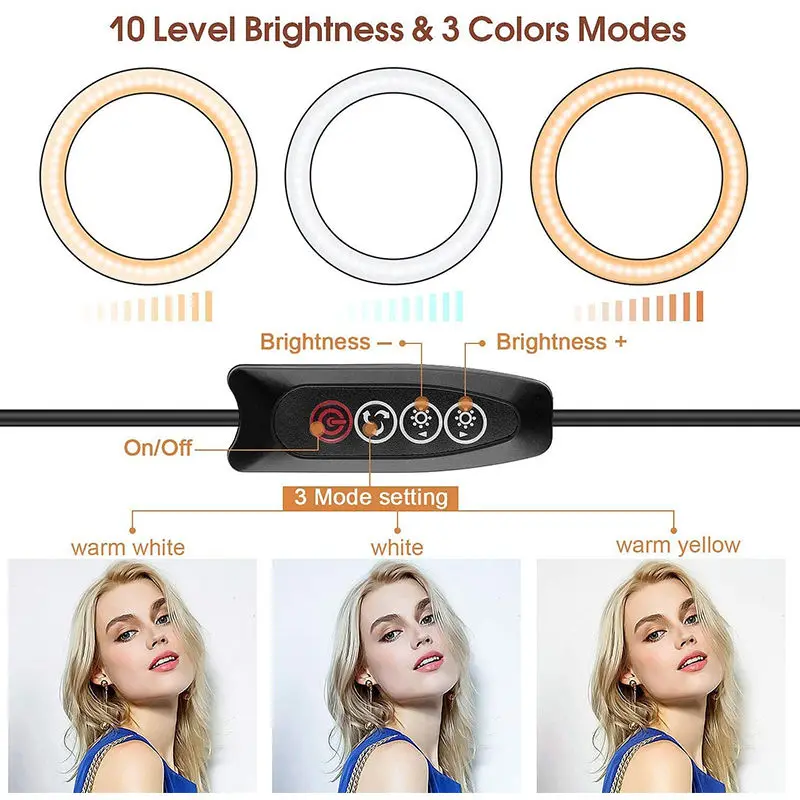 20% off Wholesale Price 10 Inch 26cm Selfie Ring Light Lamp Makeup Live Video Led Ringlight Beauty Make up — image 3