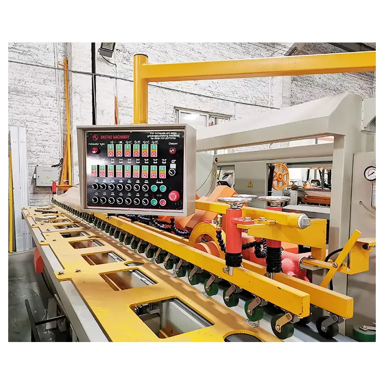 Baotao 14-Head Arc Ceramic Tiles Edge Stone Bullnose Machine Automatic Polishing for Marble Granite PLC Motor Gear Pump Bearing — image 5