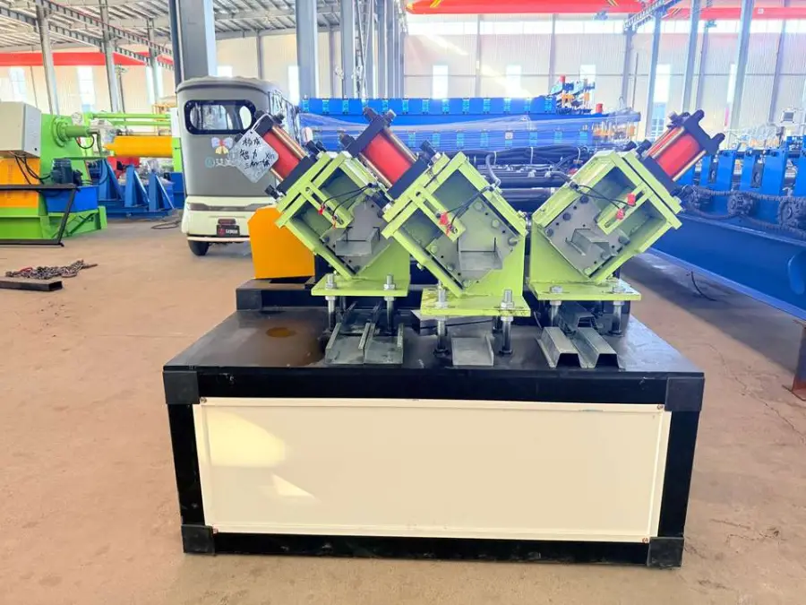 3 in 1 Metal Keel Roll Forming Machine Perforated Omega C Channel UW Steel Frame Stud and Track Making Machine — image 3