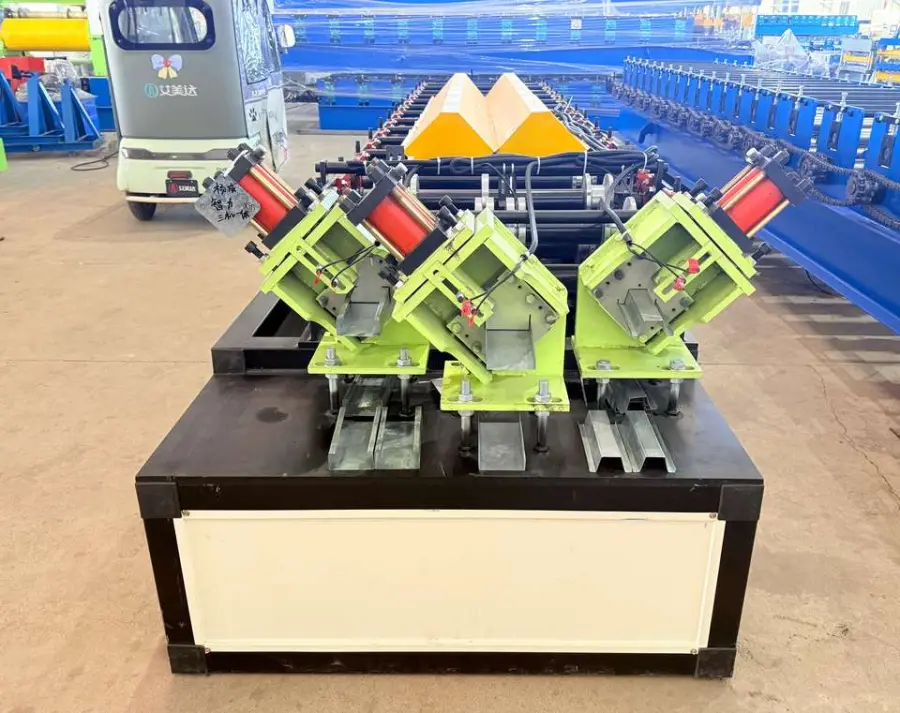 3 in 1 Metal Keel Roll Forming Machine Perforated Omega C Channel UW Steel Frame Stud and Track Making Machine — image 6