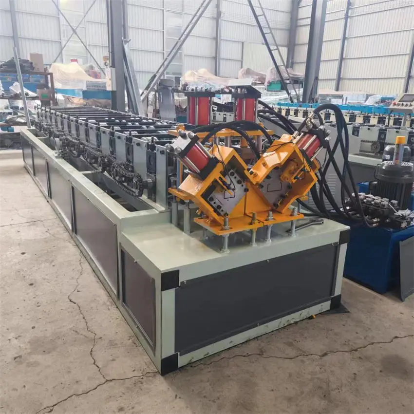 Dixin C Channel Stud Track Light Steel Keel Roll Forming Machine with PLC Control Motor Gear Bearing for Roof Wall Production — image 6