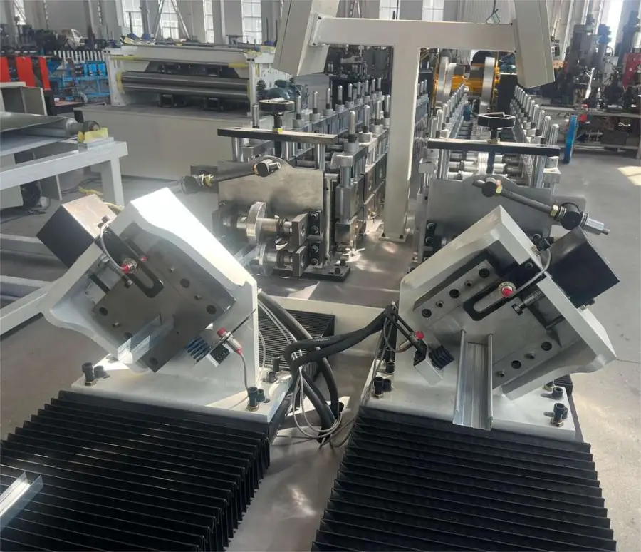 2 in 1 Steel Keel Roll Forming Machine C Channel CD UW Ceiling T Omega Metal Frame Machine Slot Punching Purlin Machine — image 7
