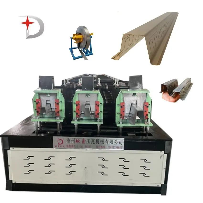 Double Out Profiles Roll Forming Machine Angle omega Main Channel Roll Forming Machine 3 in 1machine — view 1