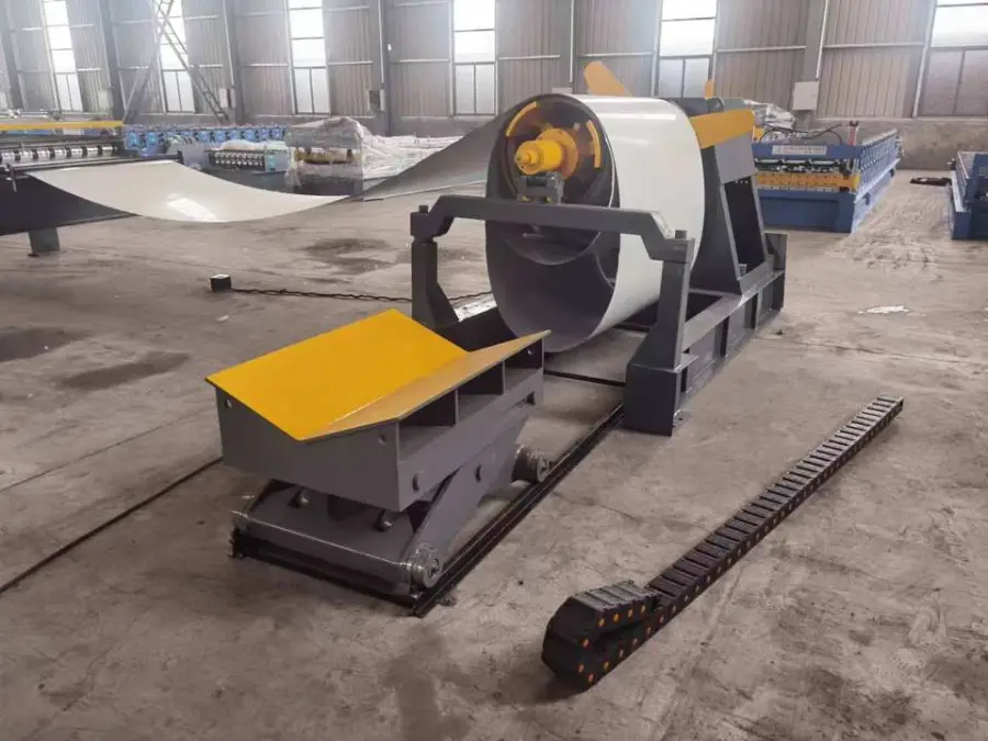 Full-Automatic Hydraulic Decoiler with Gear Bearing Motor-8T Capacity Steel Construction Use Coil Car Lifting — image 7