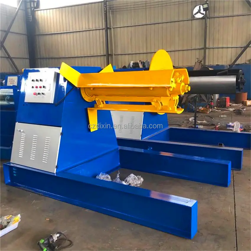 Metal Sheet Coil Decoiler Manual Galvanized PPGI Coating Coils Winding Unwinding Hydraulic Electric Uncoiler 5T10Tons Customized — image 3