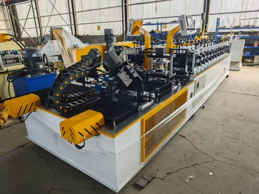 High Speed Customized Profile CD UW Metal Frame Making Machine C Channel Omega Stud Steel Keel Tile Roll Forming Machine — image 3