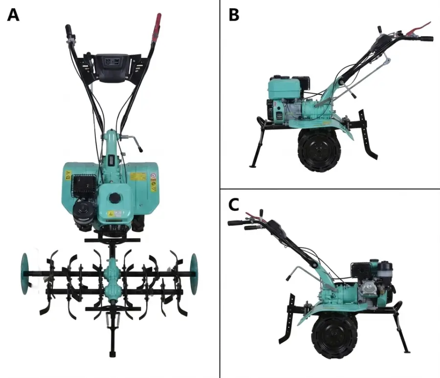 7HP Gasoline Power Weeder Mini Tiller Cultivator 170 Engine Hand-Push Garden Rotary Hoeing Machine for Greenhouse and Small Plot — image 4