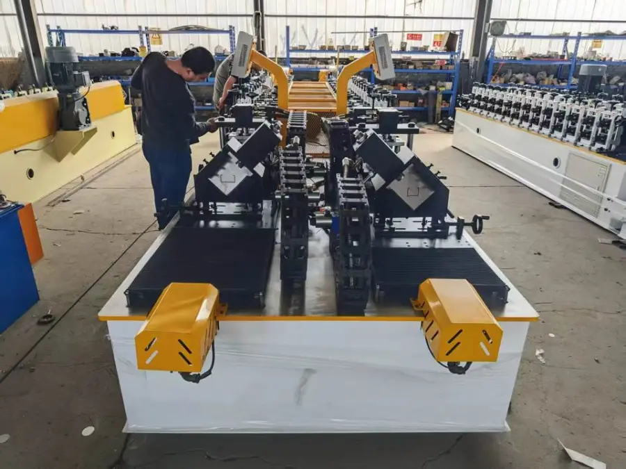 High Speed Customized Profile CD UW Metal Frame Making Machine C Channel Omega Stud Steel Keel Tile Roll Forming Machine — image 5