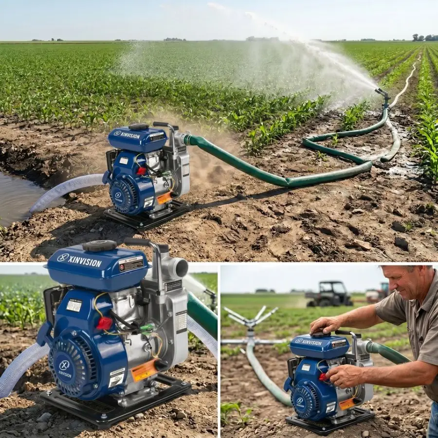 1.5 Inch Gasoline Water Pump 154F 4-Stroke Petrol Portable High Flow Agriculture Irrigation Pump for Farm Garden Orchard 25m3/h — image 7