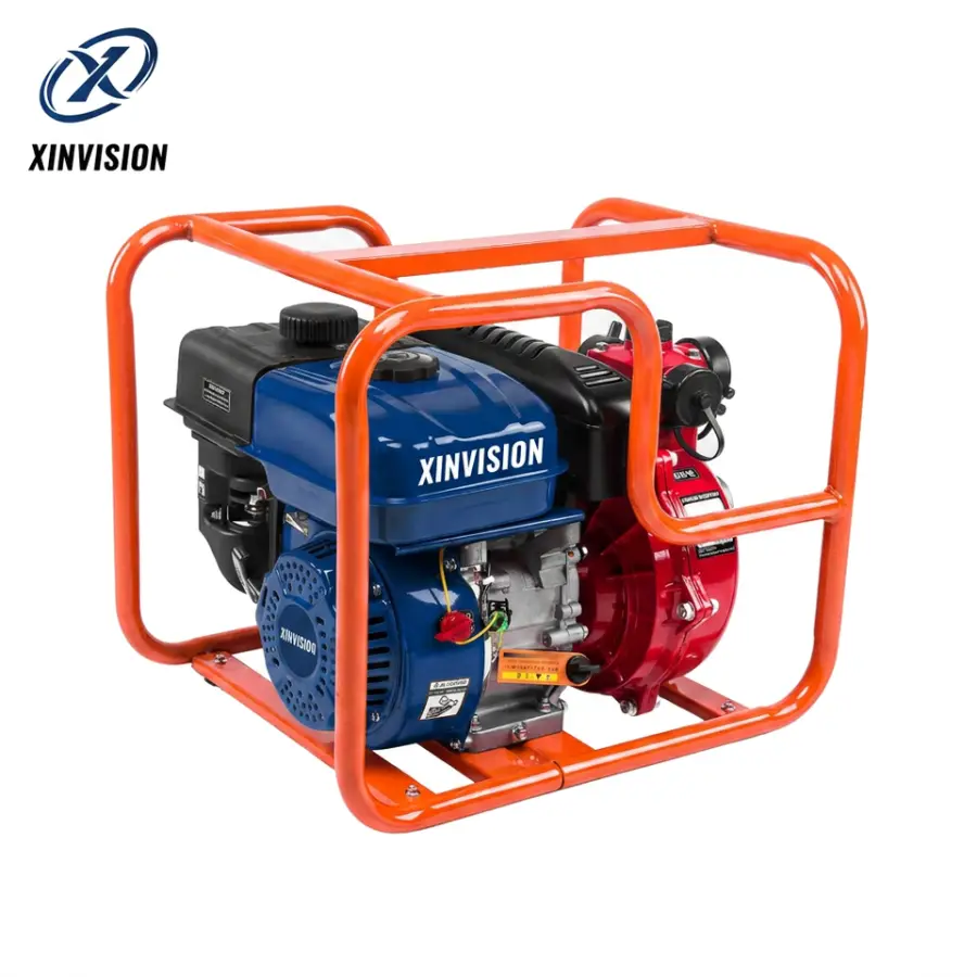 125m High Lift Double Impeller Gasoline Water Pump 170F 7HP 3-Outlet High Pressure Fire Pump Portable Irrigation System — view 1