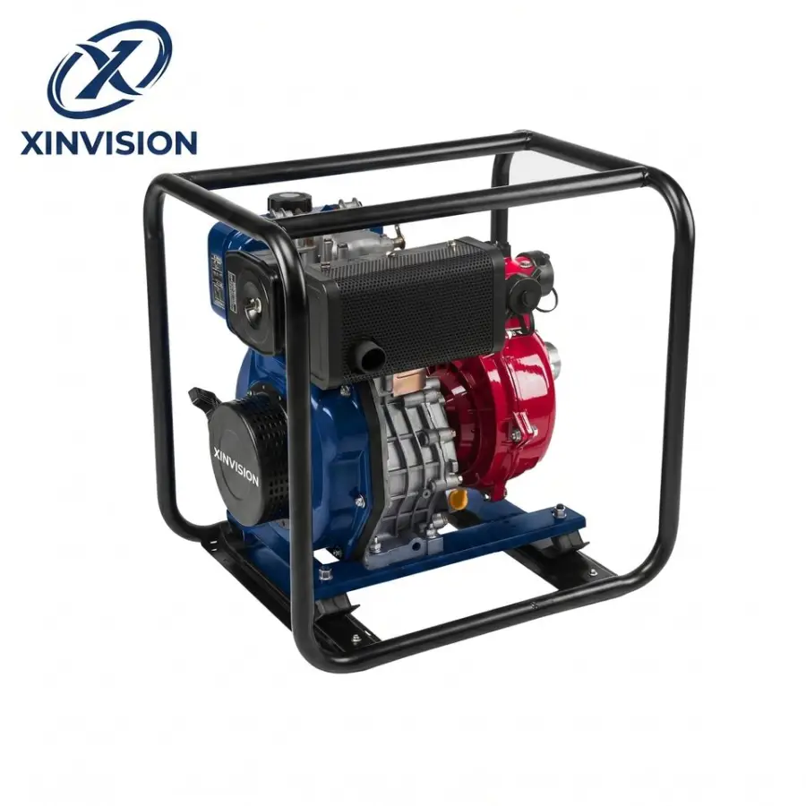 2 Inch High Pressure Diesel Fire Pump 173F Engine 247cc 110m Lift 3-Outlet Self-Priming Water Pump for Forestry & Irrigation — image 3