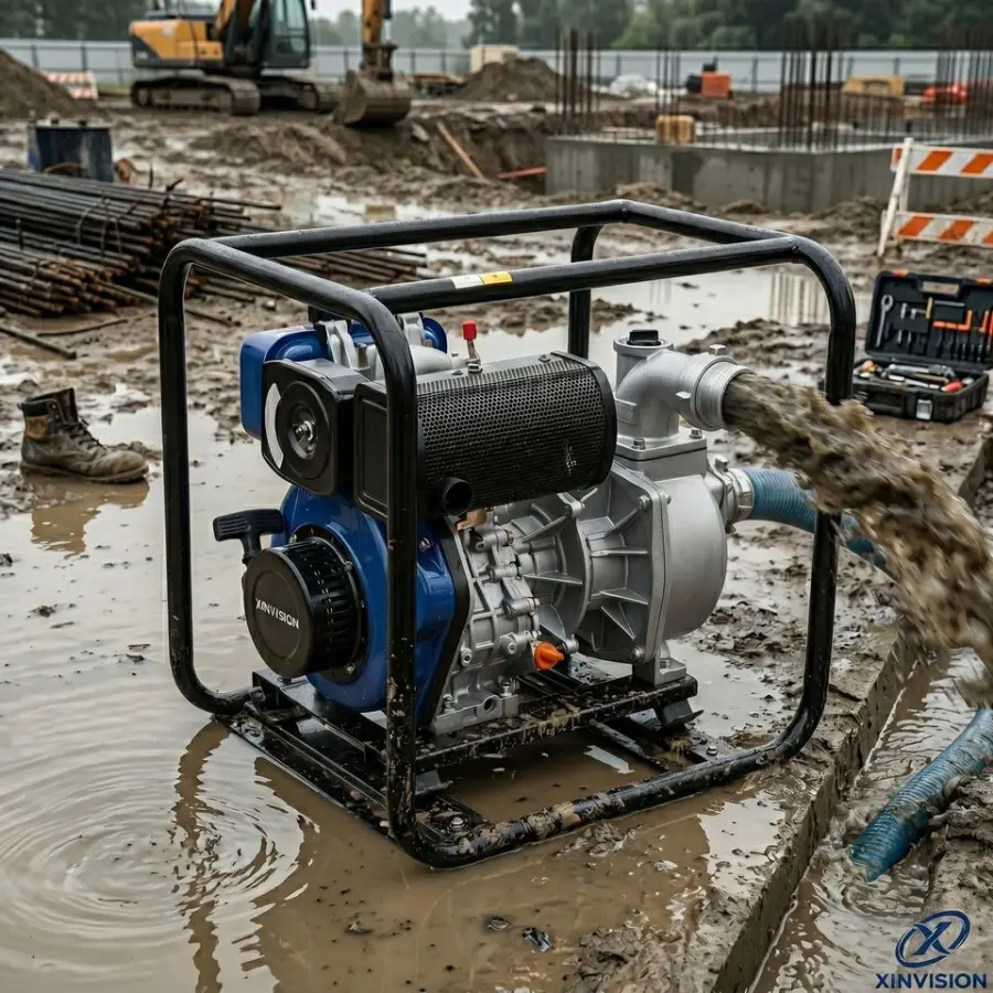 6HP Diesel Water Pump 178F Engine 296cc 36m3/h High Flow 32m Head Portable Self-Priming Pumping Machine for Farm Irrigation — image 6