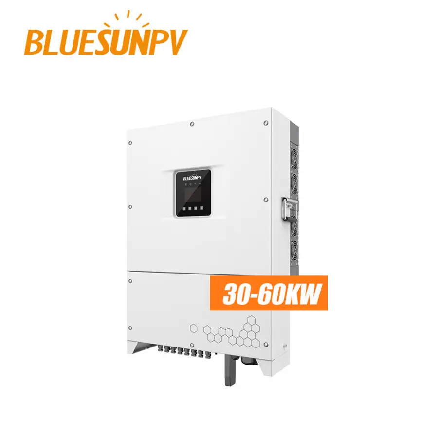 On Grid System 1MW 2MW 5MW 10MW Solar Power Inverter 60KW 380V 60000Watt Solar Panel Inverter Grid Tie — view 1