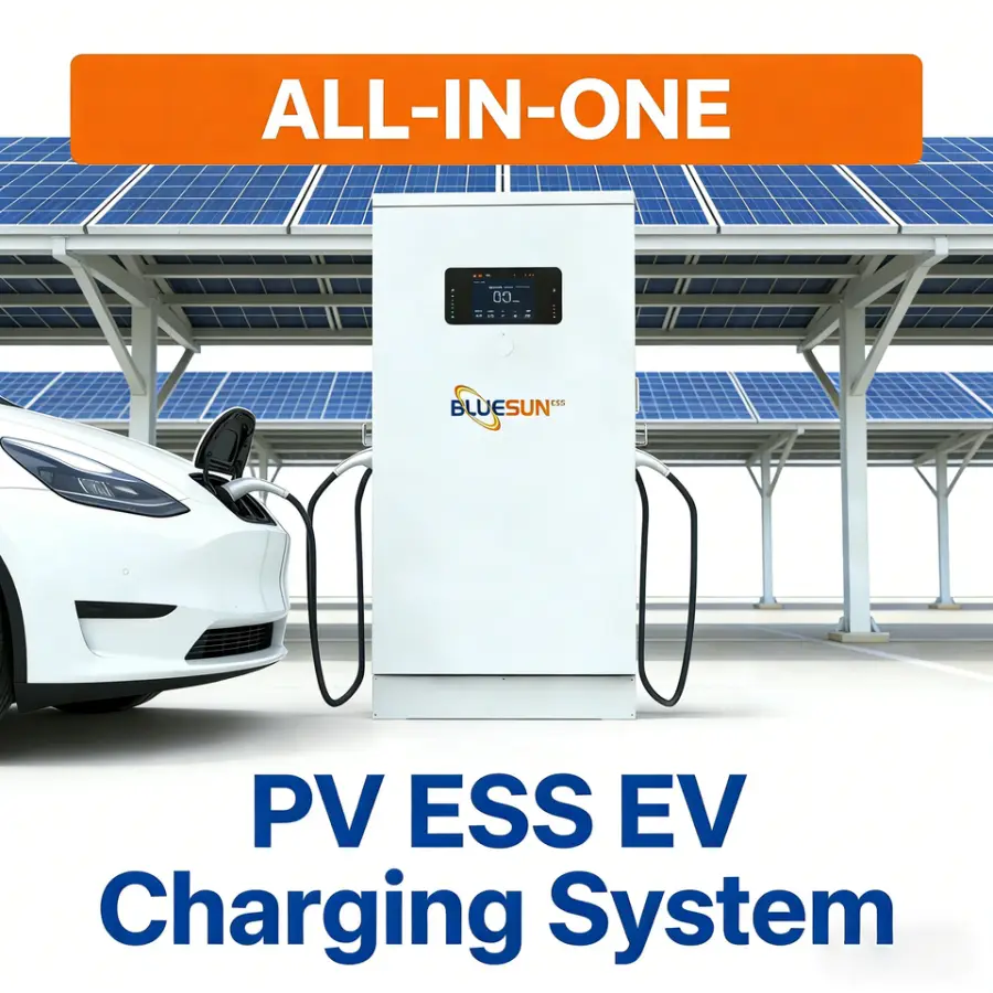 Bluesun Solar Fast Electric Charging Station Ev Car Charger EV Wall EV Charger Ev Charger System with Solar Carport — image 3