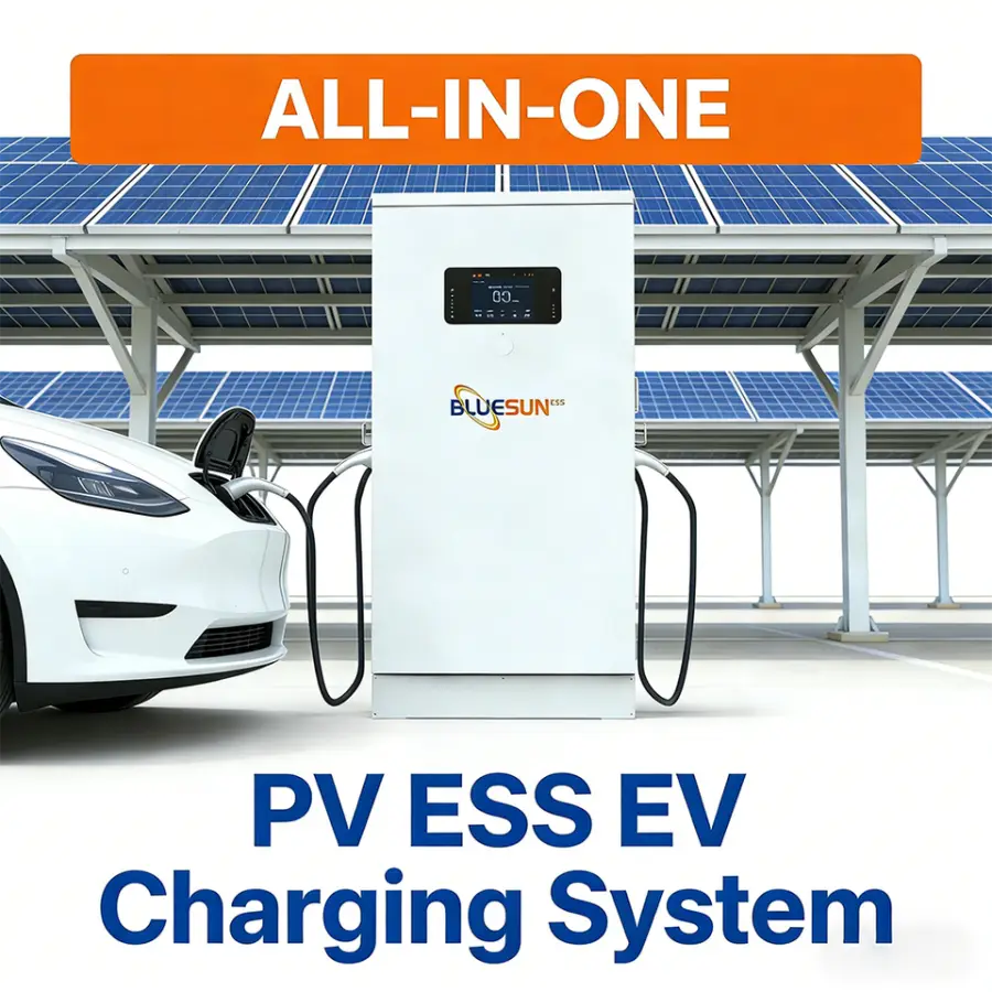 Bluesun Solar Fast Electric Charging Station Ev Car Charger EV Wall EV Charger Ev Charger System with Solar Carport — image 4