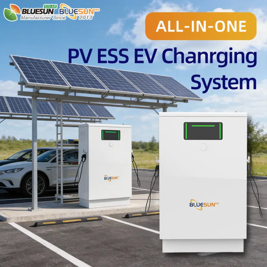 Bluesun Solar Fast Electric Charging Station Ev Car Charger EV Wall EV Charger Ev Charger System with Solar Carport — image 5