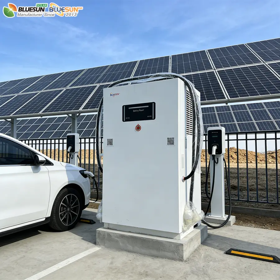 Bluesun Solar Fast Electric Charging Station Ev Car Charger EV Wall EV Charger Ev Charger System with Solar Carport — image 7