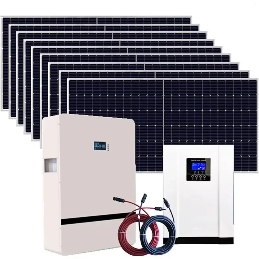 Factory Direct Sale Solar System 10kw Complete 1kw 3kw 5kw 10kw Complete Solar Kit Off Grid Solar Panel System for Home Solar En — image 2