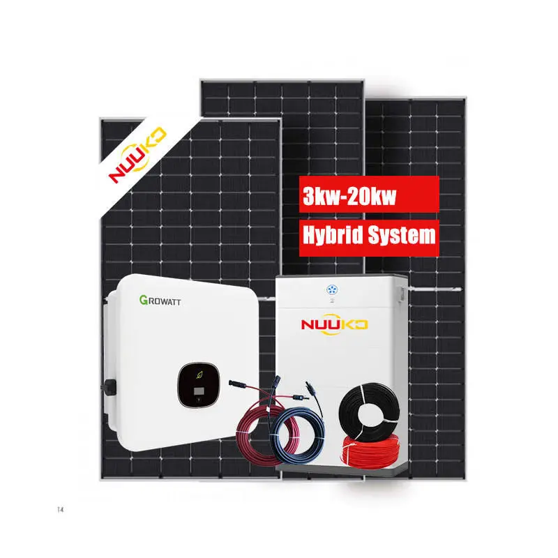 High-Efficiency Complete Hybrid Solar Power System Kit 3kW, 5kW, 10kW Solar Panel PV System with Battery Storage for Home Use — image 4