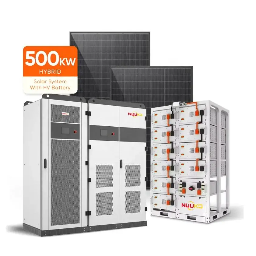 Hybrid 30KW 50KW 100KW Industrial Hybrid Solar System 50KWH 100KWh 200KWH Home Green Energy Solar System Kit Easy Instal — view 1