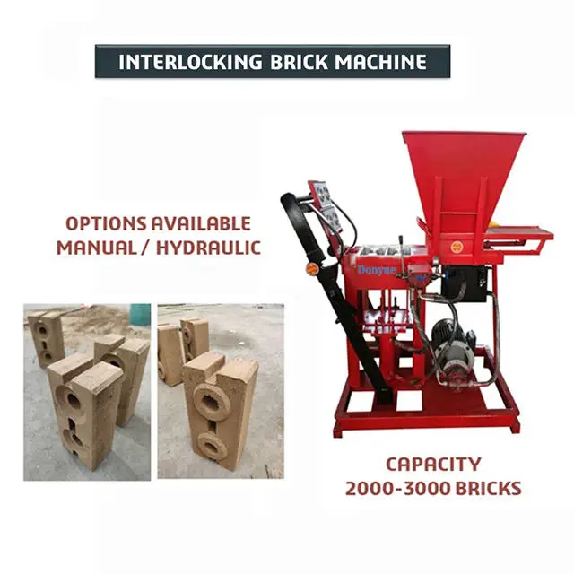 QTS1-25 Interlock Small Diesel Clay Red Brick Block Maker Earth Raw Earth Brick Making Machine — image 5