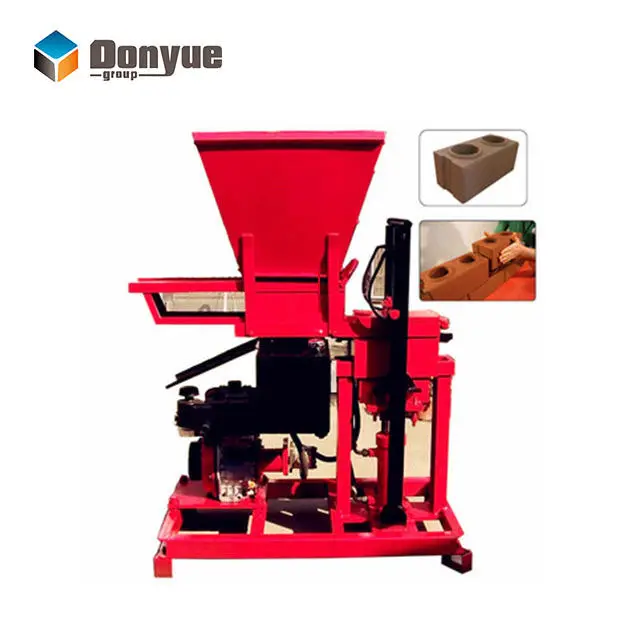 QTS1-25 Interlock Small Diesel Clay Red Brick Block Maker Earth Raw Earth Brick Making Machine — image 6
