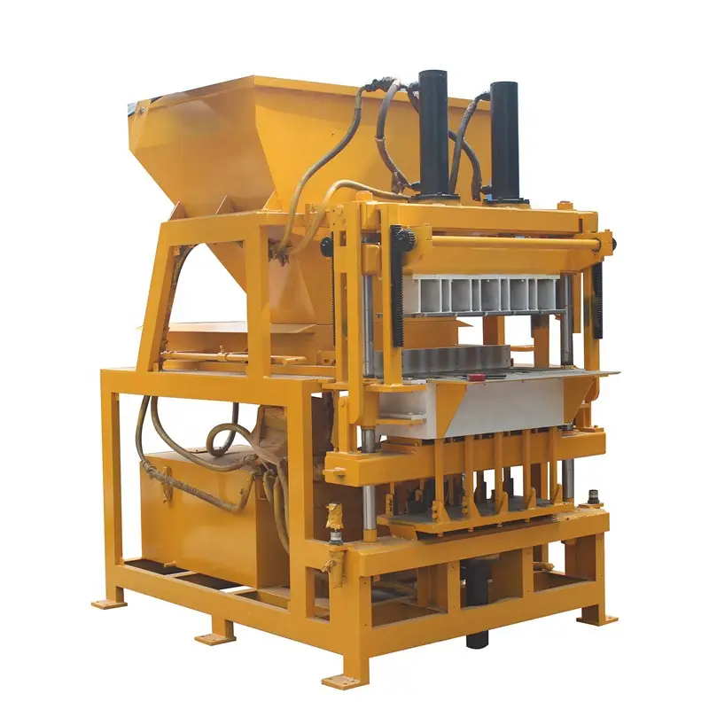 DY4-10 Hydraulic Interlock Block Making Machine PLC Pump Motor Engine Gearbox Bearing Semi-Automatic 16Mpa Pressure Easy — view 1