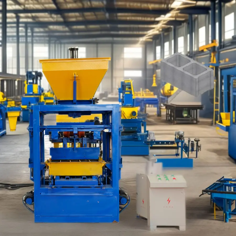 Donyue QT4-24 Semi-Automatic Concrete Hollow Block Making Machine with 220V/380V Motor Easy Operation — image 4